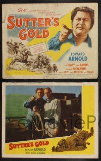9s415 SUTTER'S GOLD 8 LCs R48 Edward Arnold & Binnie Barnes in the California Gold Rush!