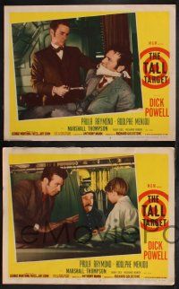 9s636 TALL TARGET 5 LCs '51 Anthony Mann film noir, Dick Powell & Paula Raymond!