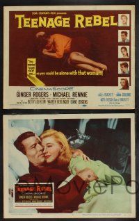 9s422 TEENAGE REBEL 8 LCs '56 Michael Rennie sends daughter to mom Ginger Rogers so he can have fun