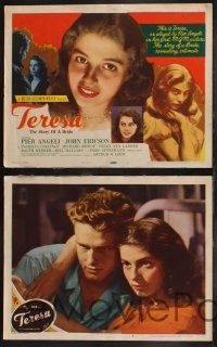9s425 TERESA 8 LCs '51 young sexy Pier Angeli, story of a bride, directed by Fred Zinnemann!