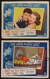 9s750 THAT'S MY BOY 4 LCs '51 cool images wacky college students Dean Martin & Jerry Lewis!