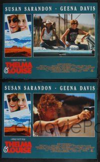 9s429 THELMA & LOUISE 8 LCs '91 Susan Sarandon, Geena Davis, Brad Pitt, Ridley Scott classic!
