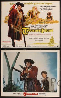 9s642 TREASURE ISLAND 5 LCs R75 Bobby Driscoll, Robert Newton as pirate Long John Silver!