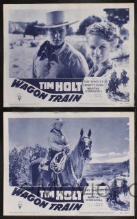 9s448 WAGON TRAIN 8 LCs R53 cowboy Tim Holt with revolver, cool western images!