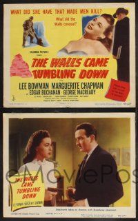 9s449 WALLS CAME TUMBLING DOWN 8 LCs '46 Lee Bowman, Marguerite Chapman, cool images!