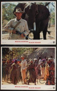 9s455 WHITE HUNTER, BLACK HEART 8 LCs '90 Clint Eastwood as director John Huston in Africa!