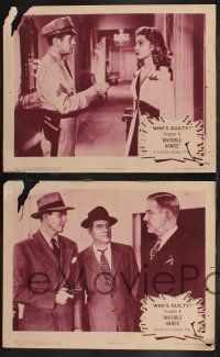 9s756 WHO'S GUILTY 4 chapter 8 LCs '45 Robert Kent & Ward in mystery serial, Invisible Hands!