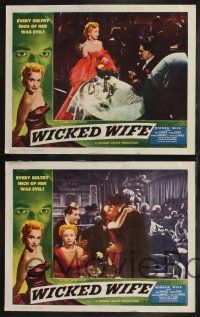 9s757 WICKED WIFE 4 LCs '55 Nigel Patrick, Moira Lister, super sexy English bad girl!
