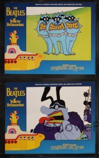 9s498 YELLOW SUBMARINE 7 LCs R99 wonderful psychedelic art of Beatles John, Paul, Ringo & George!