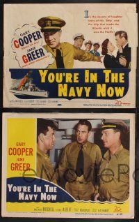 9s463 YOU'RE IN THE NAVY NOW 8 LCs '51 officer Gary Cooper blows his top, Eddie Albert, Jane Greer
