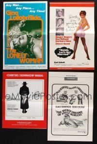 9t037 LOT OF 10 UNCUT PRESSBOOKS '60s-70s great advertising images from a variety of movies!