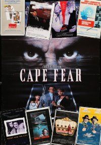 9t087 LOT OF 9 FOLDED ONE-SHEETS '70s-90s Cape Fear, Fatal Attraction, King of Comedy & more!