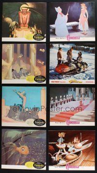 9t095 LOT OF 77 TRIMMED WALT DISNEY LOBBY CARDS '60s-70s Fantasia, Cinderella, Mary Poppins+more!