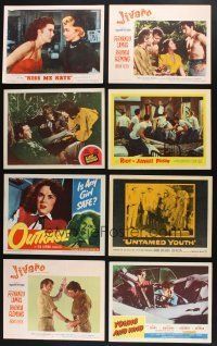 9t096 LOT OF 63 LOBBY CARDS '50s-60s great scenes from a variety of different movies!