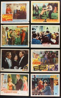 9t098 LOT OF 54 LOBBY CARDS '40s-60s many great scenes from a variety of different moives!