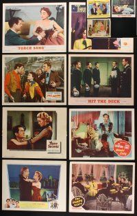 9t101 LOT OF 43 1950s LOBBY CARDS '50s many great scenes from a variety of different movies!