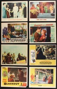 9t103 LOT OF 38 LOBBY CARDS '40s-70s many great scenes from a variety of different movies!