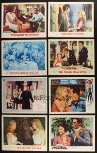 9t109 LOT OF 24 1960s AND 1970s LOBBY CARDS '60s-70s great scenes from a variety of different movies