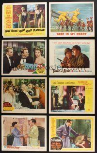 9t113 LOT OF 18 LOBBY CARDS '50s-60s great scenes from a variety of different movies!