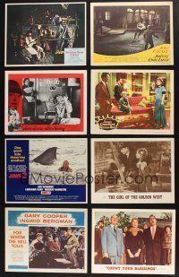 9t114 LOT OF 16 LOBBY CARDS '40s-70s James Cagney, Gary Cooper, Sinbad, Jaws 2 & more!