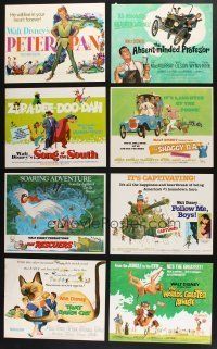 9t115 LOT OF 15 WALT DISNEY TITLE LOBBY CARDS '60s-70s Peter Pan, Song of the South & more!