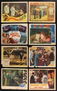 9t116 LOT OF 13 LOBBY CARDS '40s-50s great scenes from a variety of different movies!