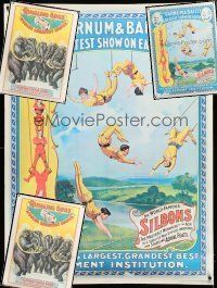 9t150 LOT OF 4 UNFOLDED 37x50 REPRO CIRCUS POSTERS '70s Ringling Brothers, Barnum & Bailey!