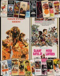 9t168 LOT OF 22 UNFOLDED INSERTS '50s-80s great images from a variety of different movies!