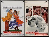 9t194 LOT OF 15 FORMERLY FOLDED BELGIAN POSTERS '50s-80s great art from mostly non-U.S. movies!