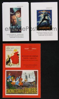 9t006 LOT OF 3 GERMAN AND FRENCH AUCTION CATALOGS '10s full color and black & white poster images!
