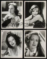 9t238 LOT OF 4 REPRO 8X10 STILLS OF JOAN CRAWFORD '80s great portraits of the legendary star!