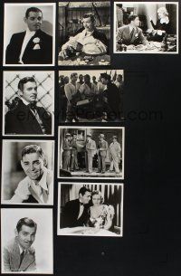 9t234 LOT OF 9 REPRO 8x10 STILLS OF CLARK GABLE '80s great images of the legendary leading man!