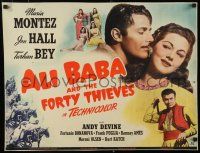 9w010 ALI BABA & THE FORTY THIEVES 1/2sh '43 Maria Montez, Jon Hall & Turhan Bey!