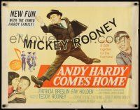 9w014 ANDY HARDY COMES HOME style A 1/2sh '58 Mickey Rooney & his son Teddy together for first time!