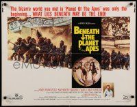 9w027 BENEATH THE PLANET OF THE APES 1/2sh '70 sci-fi sequel, what lies beneath may be the end!