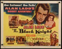 9w028 BLACK KNIGHT style A 1/2sh '54 Alan Ladd's biggest adventure, sexy Patricia Medina!