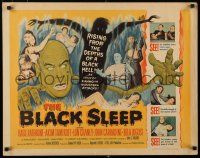 9w030 BLACK SLEEP 1/2sh '56 Lon Chaney Jr., Bela Lugosi, Tor Johnson, terror-drug wakes the dead!