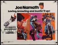 9w042 C.C. & COMPANY 1/2sh '70 great images of Joe Namath on motorcycle, biker gang!