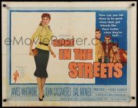 9w055 CRIME IN THE STREETS style A 1/2sh '56 Don Siegel directed, Sal Mineo & 1st John Cassavetes!