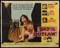 9w064 DAY OF THE OUTLAW style A 1/2sh '59 Robert Ryan, Burl Ives, sexy Tina Louise!