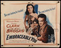 9w078 EMBRACEABLE YOU 1/2sh '48 sexy Geraldine Brooks was looking for trouble & Dane Clark!
