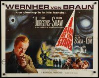 9w124 I AIM AT THE STARS 1/2sh '60 Curt Jurgens as Wernher Von Braun, our destiny is in his hands!