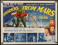 9w001 INVADERS FROM MARS 1/2sh '53 classic, hordes of green monsters from outer space!