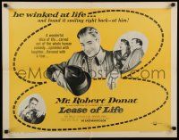 9w142 LEASE OF LIFE 1/2sh '56 directed by Charles Frend, parson Robert Donat is nearer to heaven!