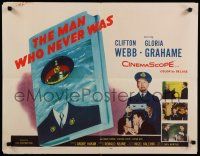 9w156 MAN WHO NEVER WAS 1/2sh '56 Clifton Webb, Gloria Grahame, strangest military hoax of WWII!