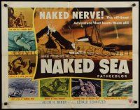 9w176 NAKED SEA style B 1/2sh '55 hunters in Hell, the off-beat adventure that beats them all!