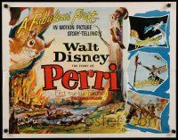 9w188 PERRI 1/2sh '57 Disney's fabulous first in motion picture story-telling, wacky squirrels!