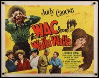 9w268 WAC FROM WALLA WALLA style B 1/2sh '52 images of wacky Judy Canova, Queen of the Cowgirls!