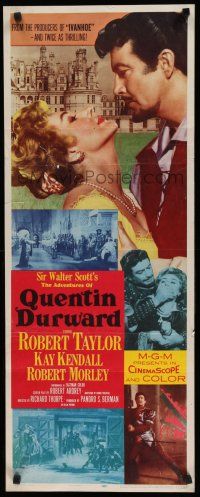 9w289 ADVENTURES OF QUENTIN DURWARD insert '55 English hero Robert Taylor romances Kay Kendall!