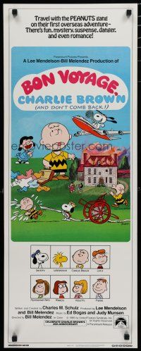 9w342 BON VOYAGE CHARLIE BROWN insert '80 Peanuts, Snoopy, Charles M. Schulz art!